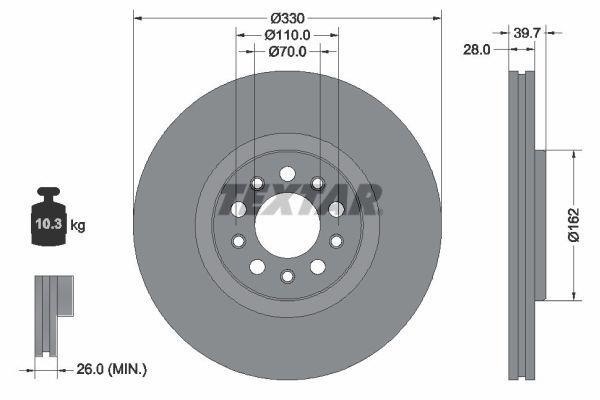 Disques de frein TEXTAR 92351103
