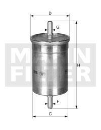 Filtre à carburant (Filtre à gasoil) MANN-FILTER WK 612