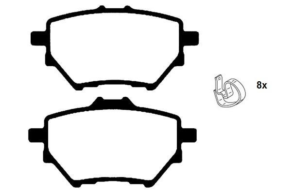 Jeu de 4 plaquettes de frein Raicam RA.1005.0