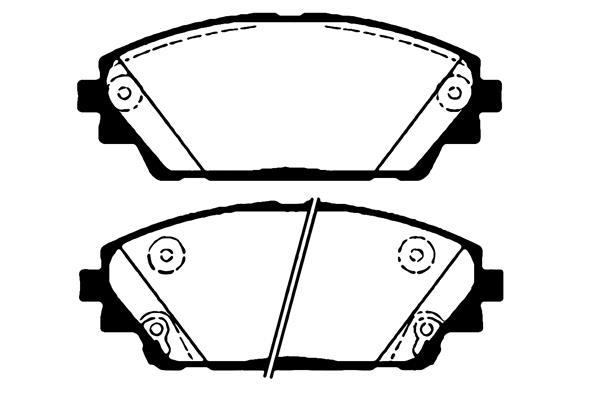 Jeu de 4 plaquettes de frein Raicam RA.1066.0