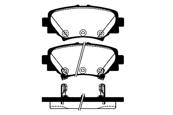 Jeu de 4 plaquettes de frein Raicam RA.1067.0
