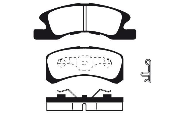 Jeu de 4 plaquettes de frein Raicam RA.1078.0