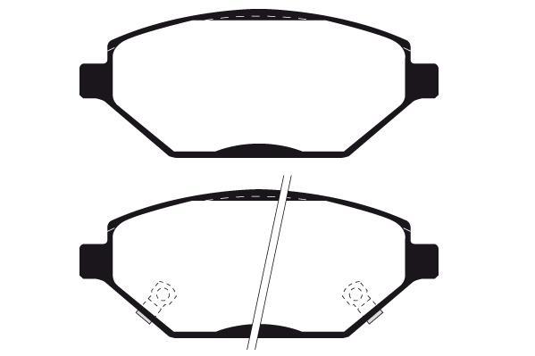 Jeu de 4 plaquettes de frein Raicam RA.1172.0