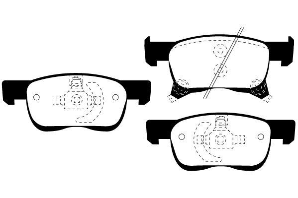 Jeu de 4 plaquettes de frein Raicam RA.0120.0