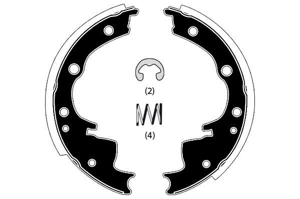 Jeu de 4 mâchoires de frein Raicam RA20251
