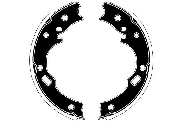 Jeu de 4 mâchoires de frein (Garniture de frein à tambour) Raicam RA20390