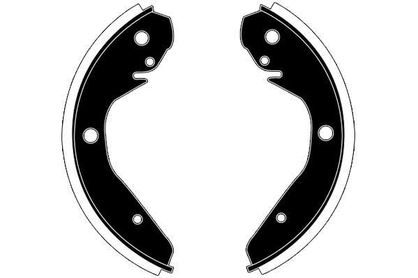 Jeu de 4 mâchoires de frein (Garniture de frein à tambour) Raicam RA23920