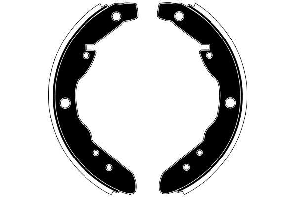 Jeu de 4 mâchoires de frein (Garniture de frein à tambour) Raicam RA24050