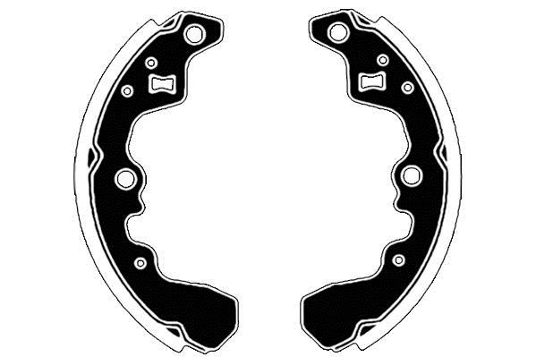 Jeu de 4 mâchoires de frein (Garniture de frein à tambour) Raicam RA25300