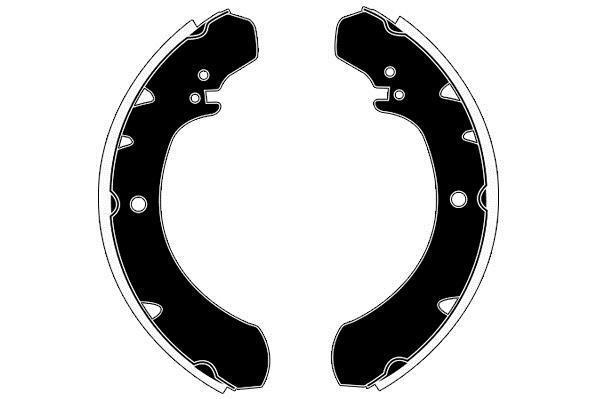 Jeu de 4 mâchoires de frein (Garniture de frein à tambour) Raicam RA25390