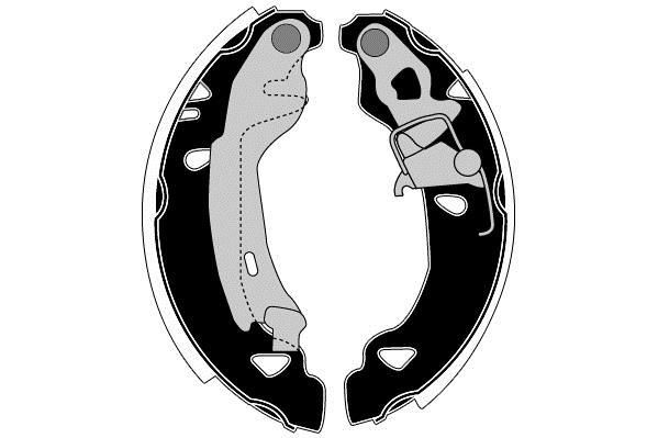 Jeu de 4 mâchoires de frein Raicam RA27080