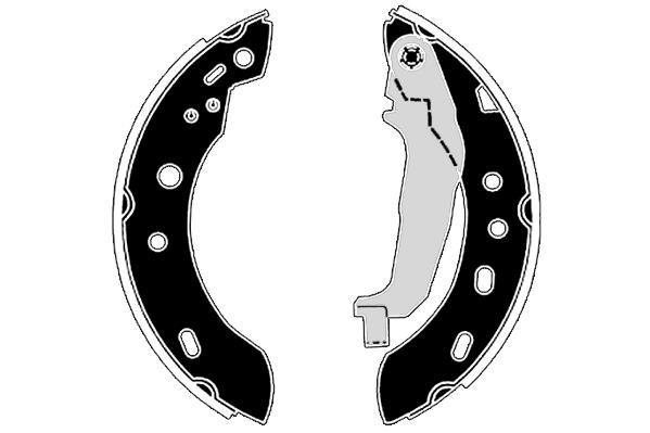 Jeu de 4 mâchoires de frein Raicam RA27091