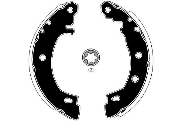 Jeu de 4 mâchoires de frein Raicam RA27120