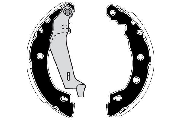 Jeu de 4 mâchoires de frein Raicam RA27121