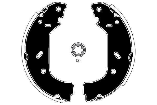 Jeu de 4 mâchoires de frein Raicam RA27130