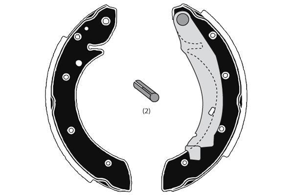 Jeu de 4 mâchoires de frein Raicam RA27290
