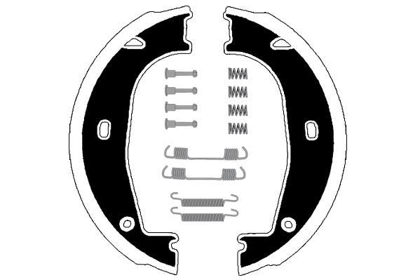 Jeu de 4 mâchoires de frein Raicam RA27381