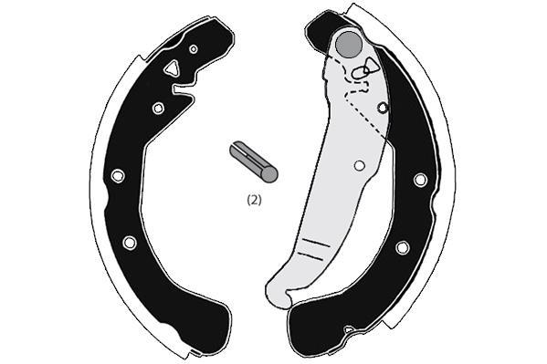 Jeu de 4 mâchoires de frein Raicam RA27400