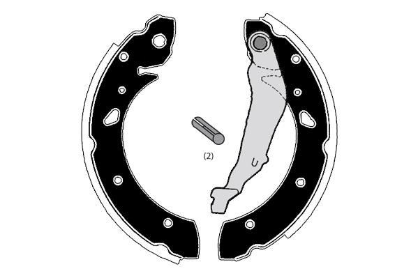 Jeu de 4 mâchoires de frein Raicam RA27460