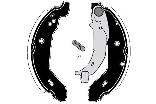 Jeu de 4 mâchoires de frein Raicam RA27530