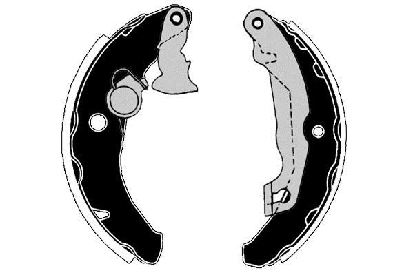 Jeu de 4 mâchoires de frein (Garniture de frein à tambour) Raicam RA27680