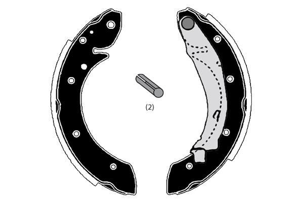 Jeu de 4 mâchoires de frein Raicam RA27870