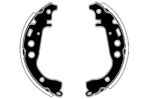 Jeu de 4 mâchoires de frein Raicam RA28010