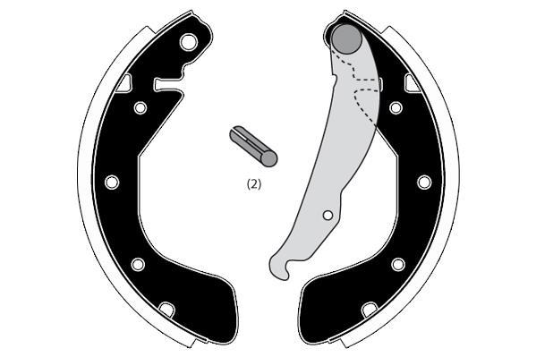 Jeu de 4 mâchoires de frein Raicam RA28050