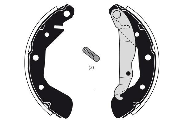 Jeu de 4 mâchoires de frein Raicam RA28060