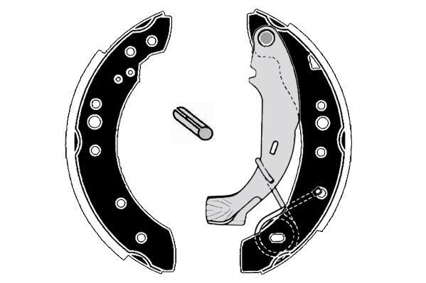 Jeu de 4 mâchoires de frein Raicam RA28250