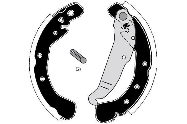 Jeu de 4 mâchoires de frein Raicam RA28470