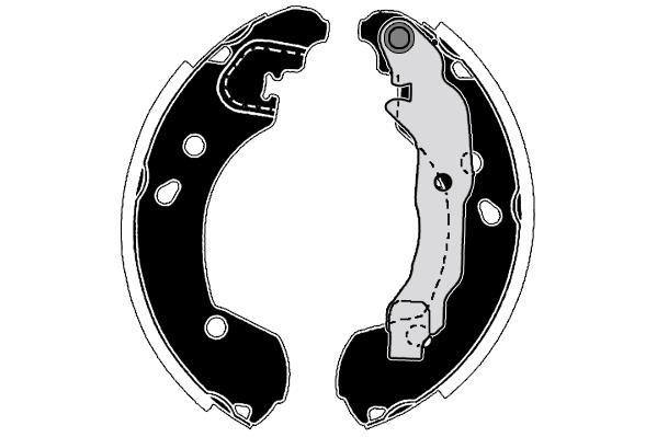 Jeu de 4 mâchoires de frein Raicam RA28530