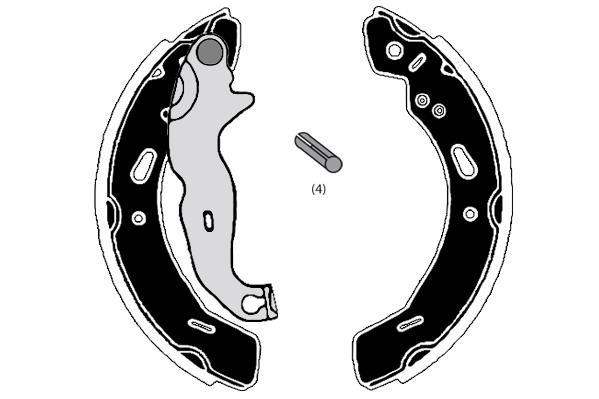 Jeu de 4 mâchoires de frein Raicam RA28780