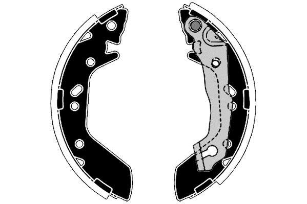 Jeu de 4 mâchoires de frein Raicam RA28890