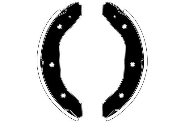 Jeu de 4 mâchoires de frein (Garniture de frein à tambour) Raicam RA28920