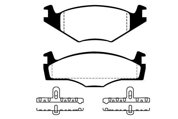 Jeu de 4 plaquettes de frein Raicam RA.0291.2