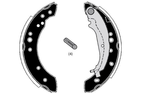 Jeu de 4 mâchoires de frein Raicam RA29210