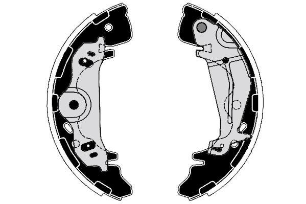 Jeu de 4 mâchoires de frein Raicam RA29740