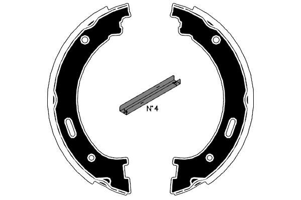 Jeu de 4 mâchoires de frein Raicam RA29950