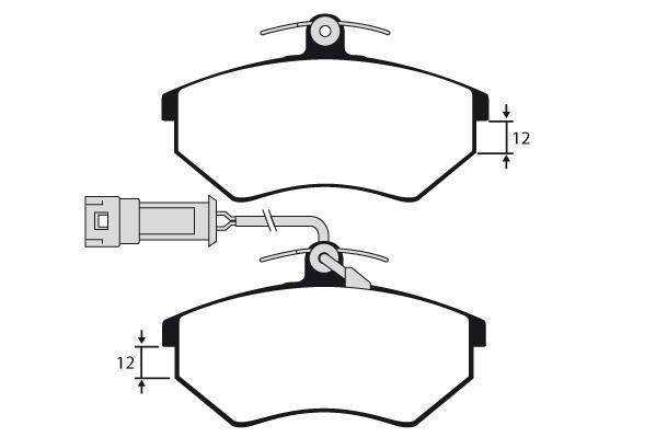 Jeu de 4 plaquettes de frein Raicam RA.0310.1