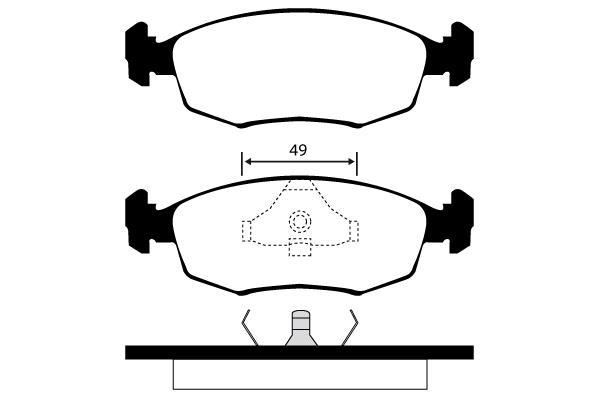Jeu de 4 plaquettes de frein Raicam RA.0318.1