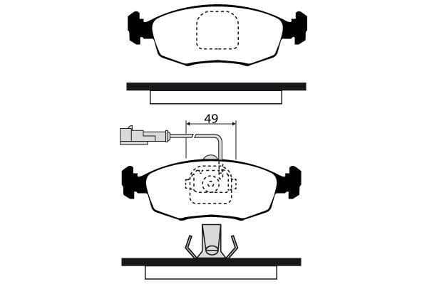 Jeu de 4 plaquettes de frein Raicam RA.0318.3