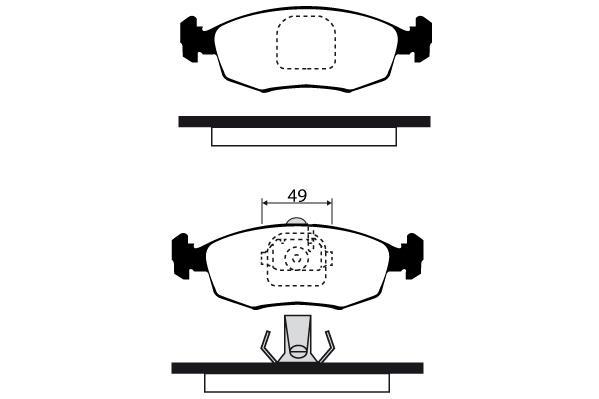 Jeu de 4 plaquettes de frein Raicam RA.0318.4