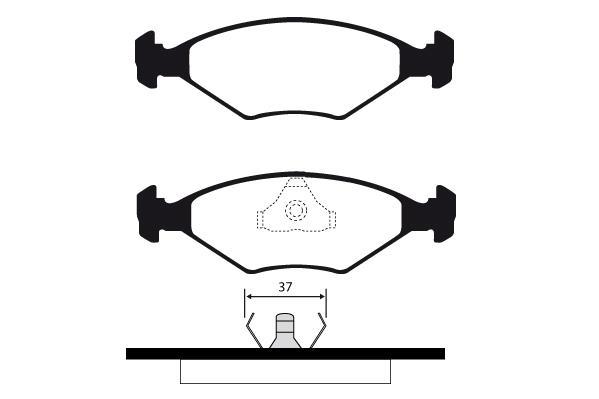 Jeu de 4 plaquettes de frein Raicam RA.0331.1
