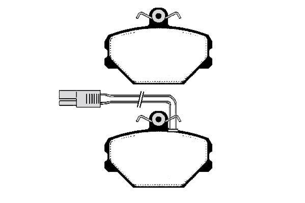 Jeu de 4 plaquettes de frein Raicam Industrie S.r.l. ref. RA.0349.0