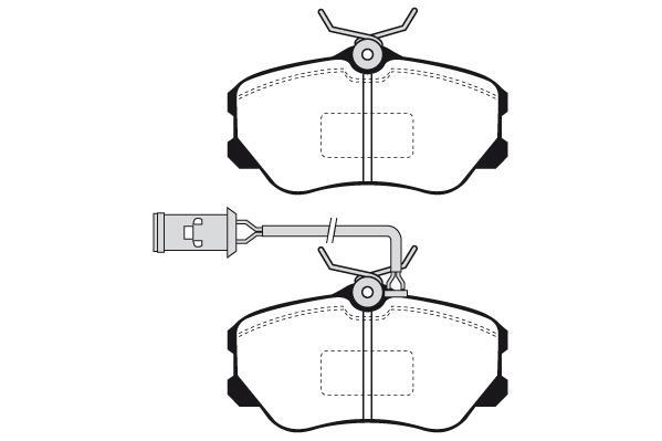 Jeu de 4 plaquettes de frein Raicam RA.0372.1