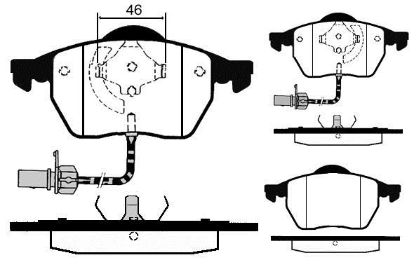 Jeu de 4 plaquettes de frein Raicam RA.0429.2