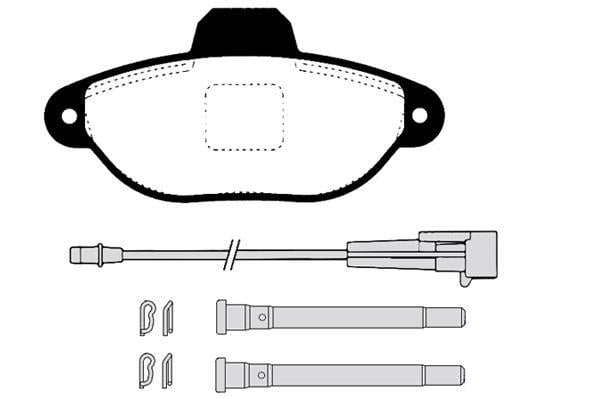 Jeu de 4 plaquettes de frein Raicam RA.0446.8