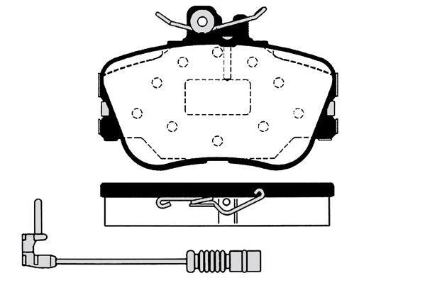 Jeu de 4 plaquettes de frein Raicam RA.0482.1