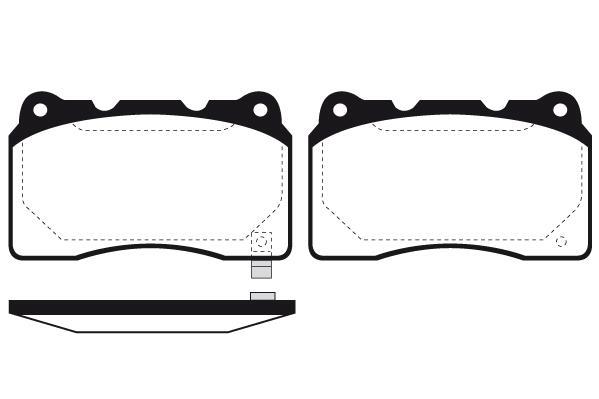 Jeu de 4 plaquettes de frein Raicam RA.0604.9